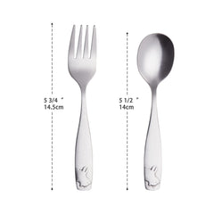 Annova Kids Flatware matte finish spoon, comfortable handle for toddlers.