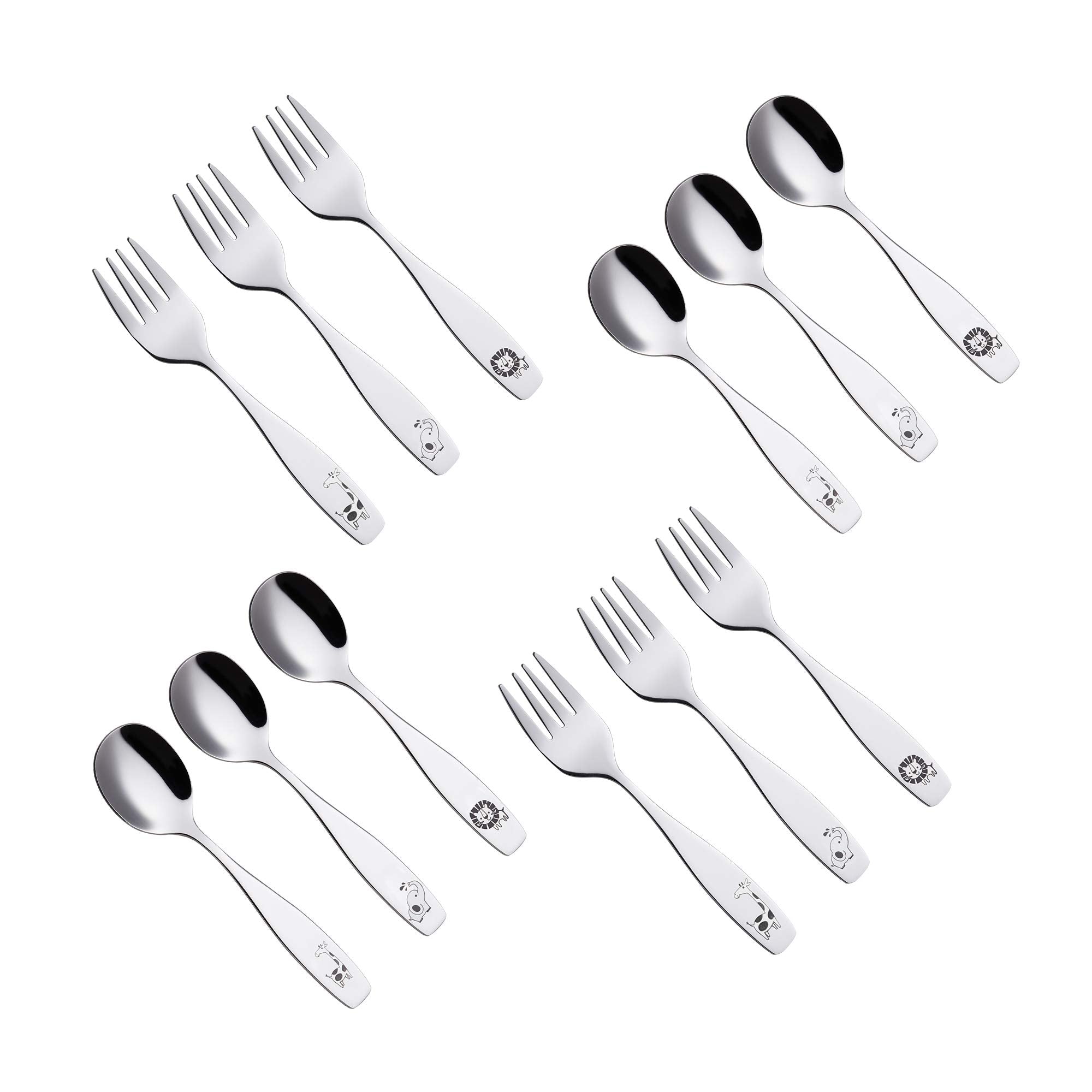 Annova Kids Silverware spoon grip-soft edge emphasizes comfortable hold for tiny fingers.