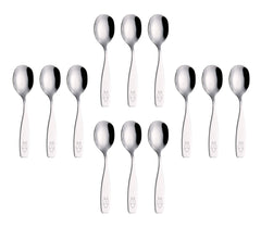 Annova kids silverware 12pc dog bunny engraved design for lunchbox.
