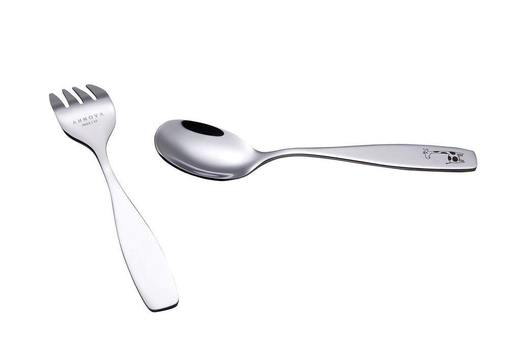 Annova 6-Piece Kids Silverware Set: complete toddler-ready utensils for lunchboxes and meals.