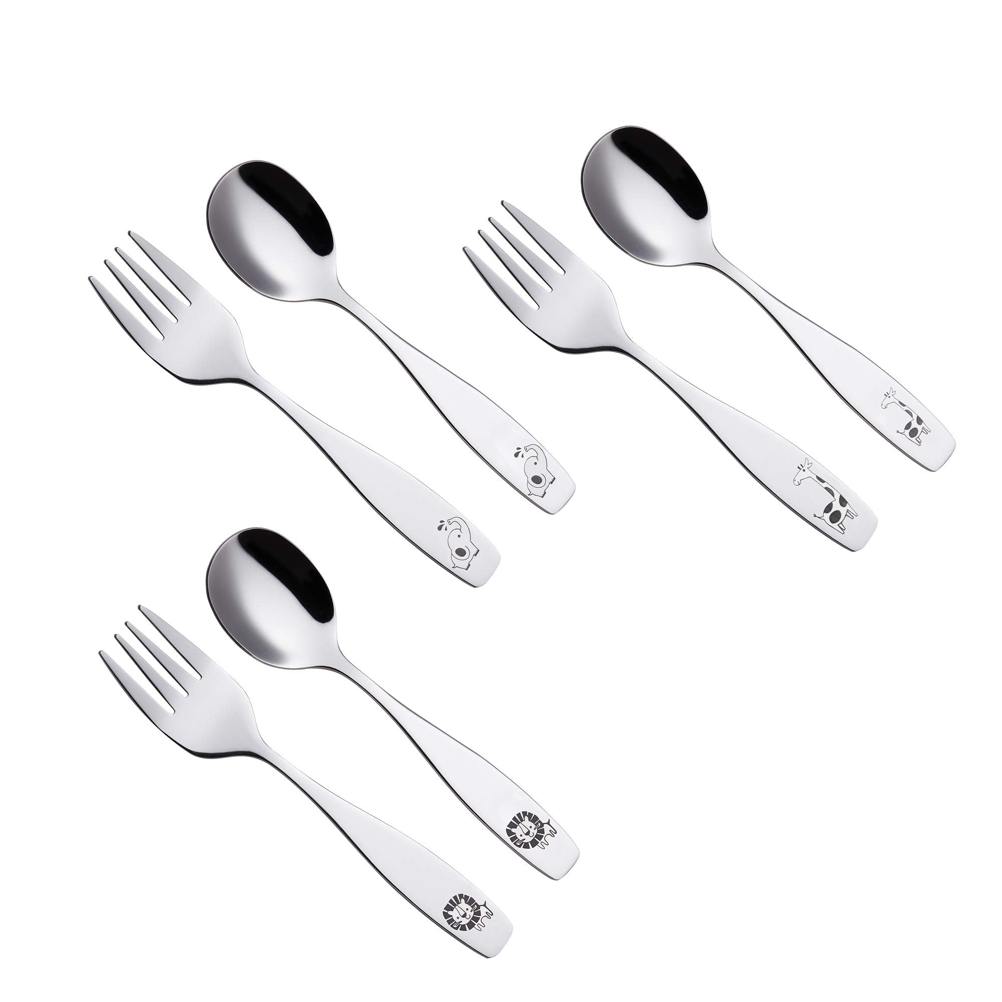 ANNOVA kids fork closeup highlights ergonomic handles for small hands.