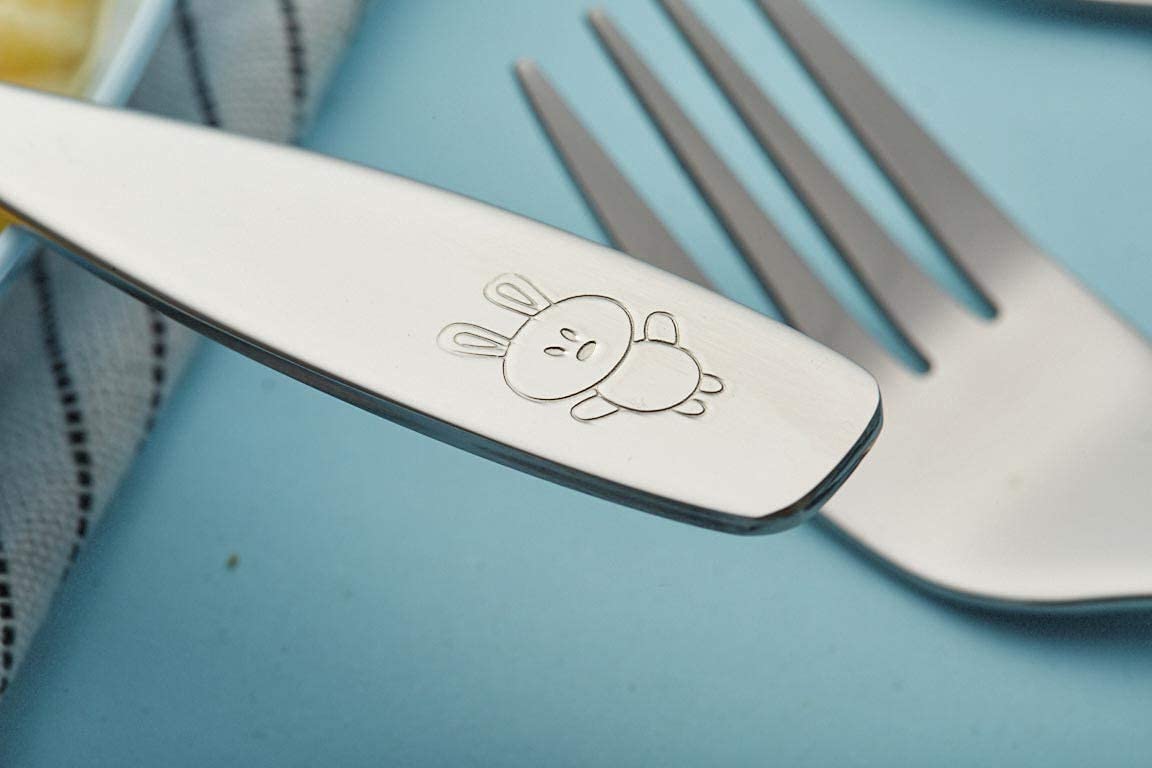 Annova Kids silverware stainless steel #430 material detail for durability.