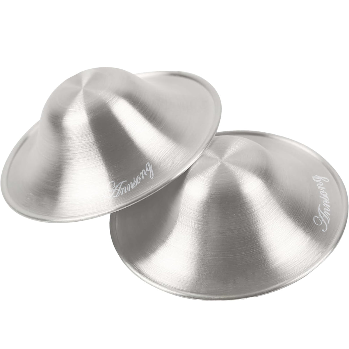 ANNSONG Silver Nursing Cups packaging shows complete set and gift-ready presentation.