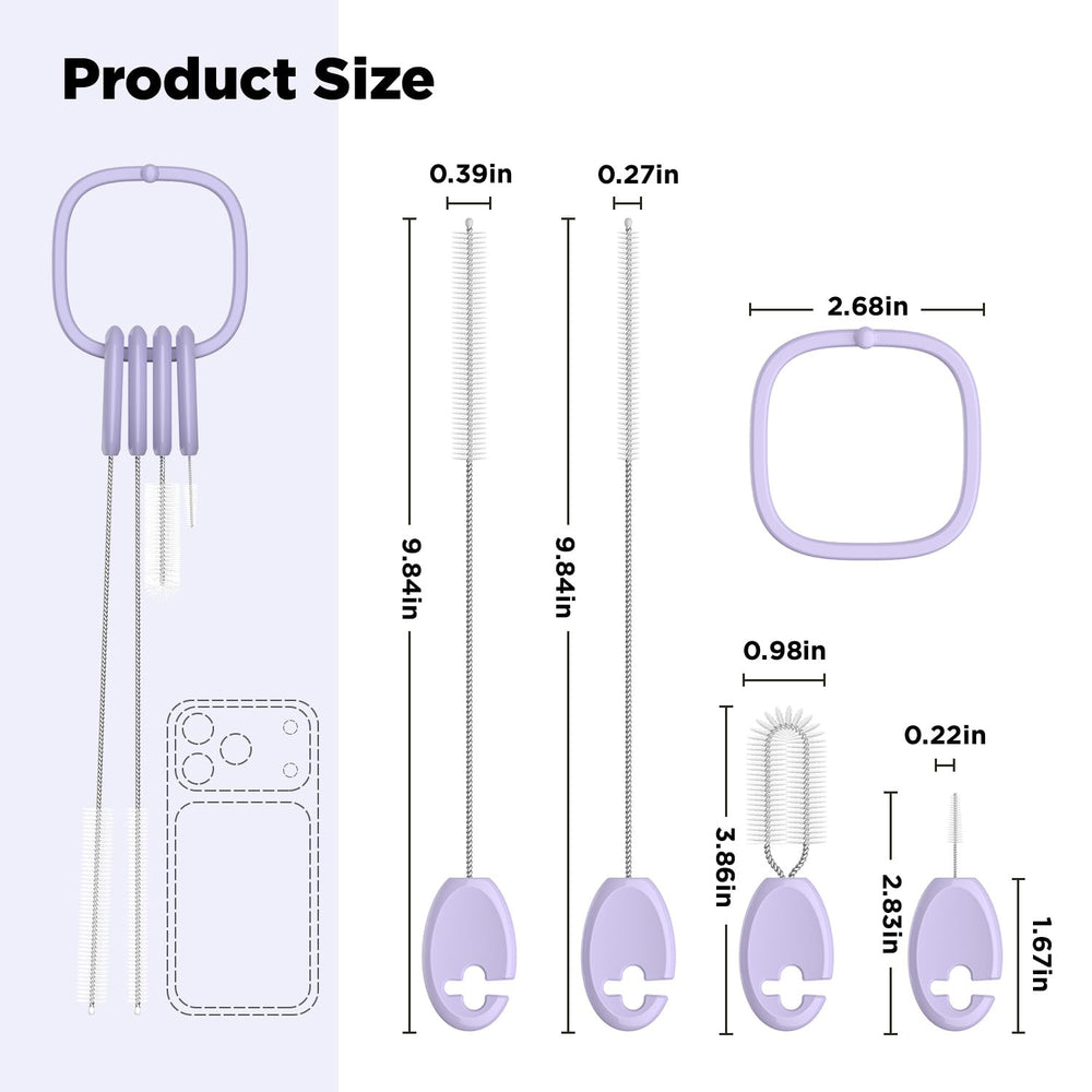 AnOis7ter baby bottle straw cleaner demonstrates precise bristles for sensitive bottle interiors.