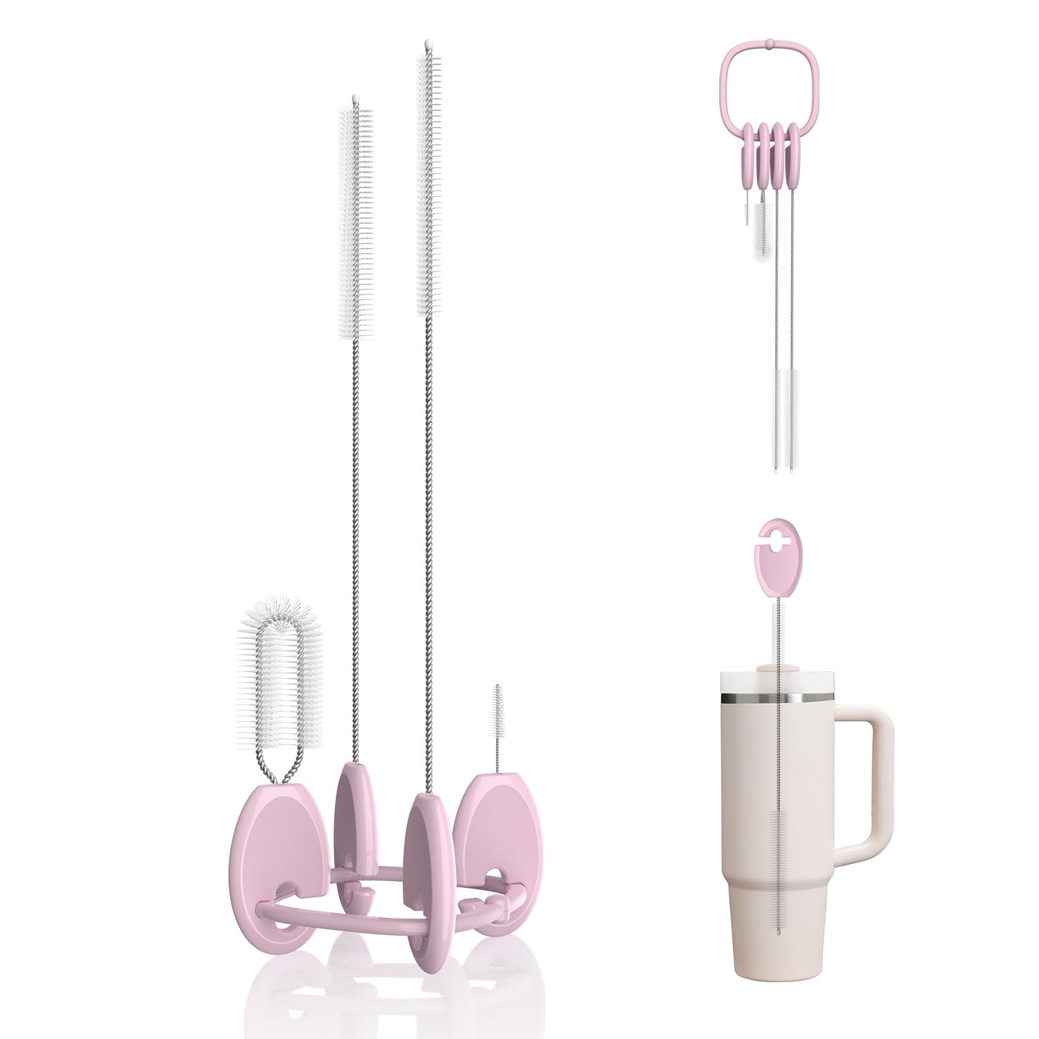 AnOis7ter straw cleaner stand base keeps brushes organized for quick cleanup