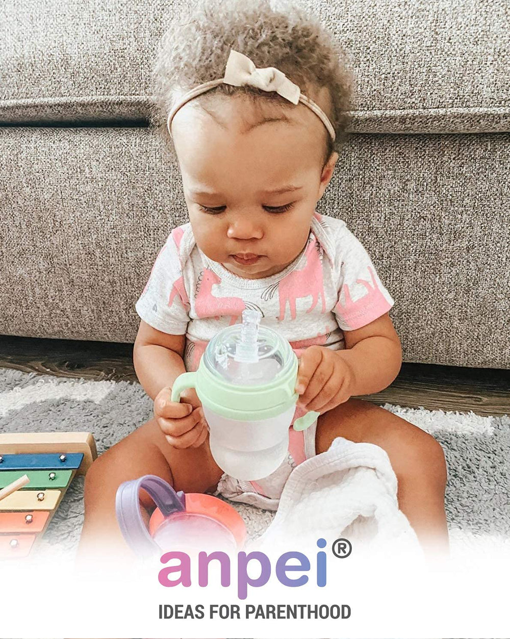 ANPEI set includes soft-spout, straw nipple, and storage case for organized transitions