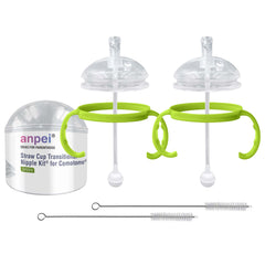 ANPEI straw transition kit green packaging shows an easy bottle-to-cup transition