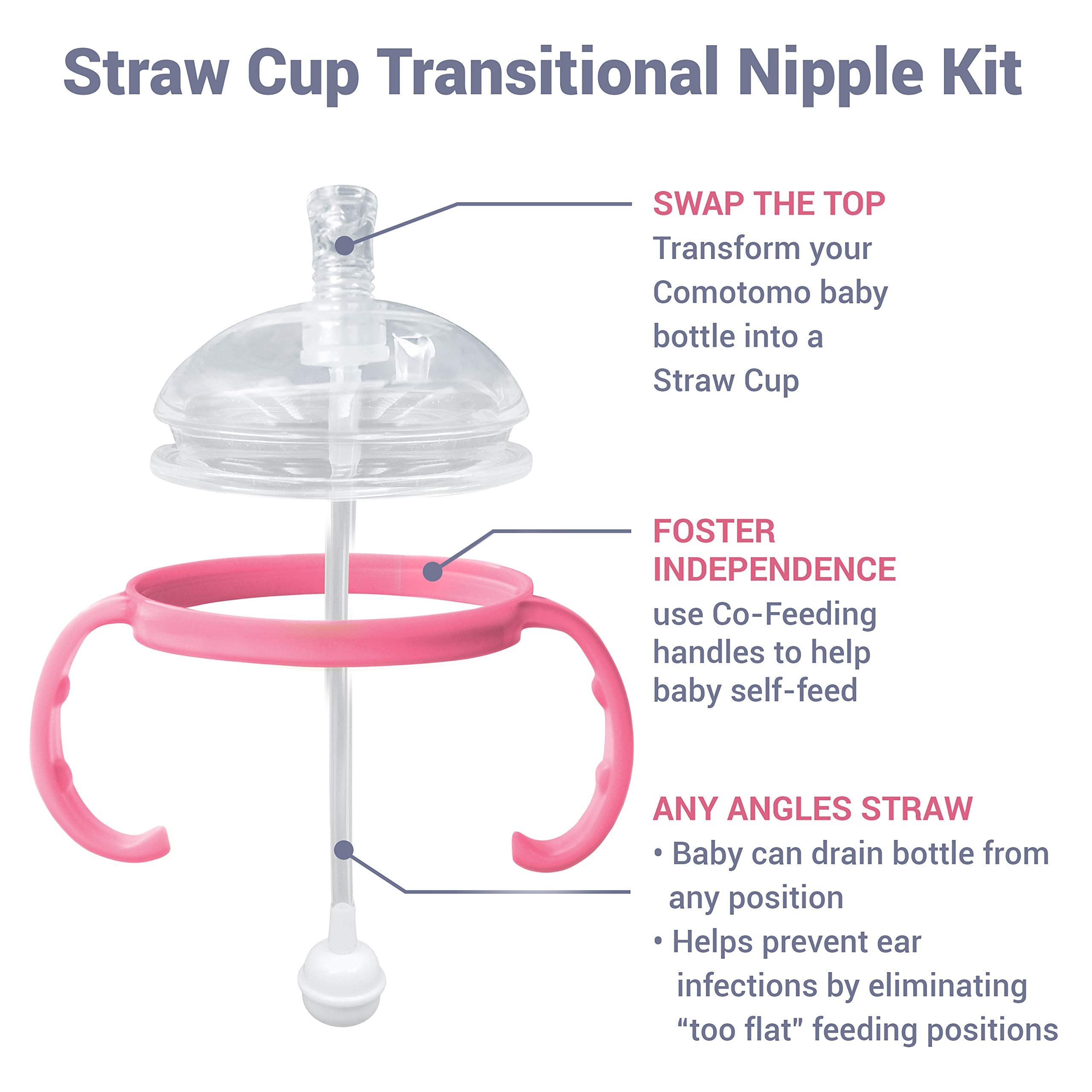 ANPEI weighted straws in pink enable sipping from any angle
