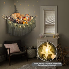 ANROYE bear storage net keeps plush toys off the floor