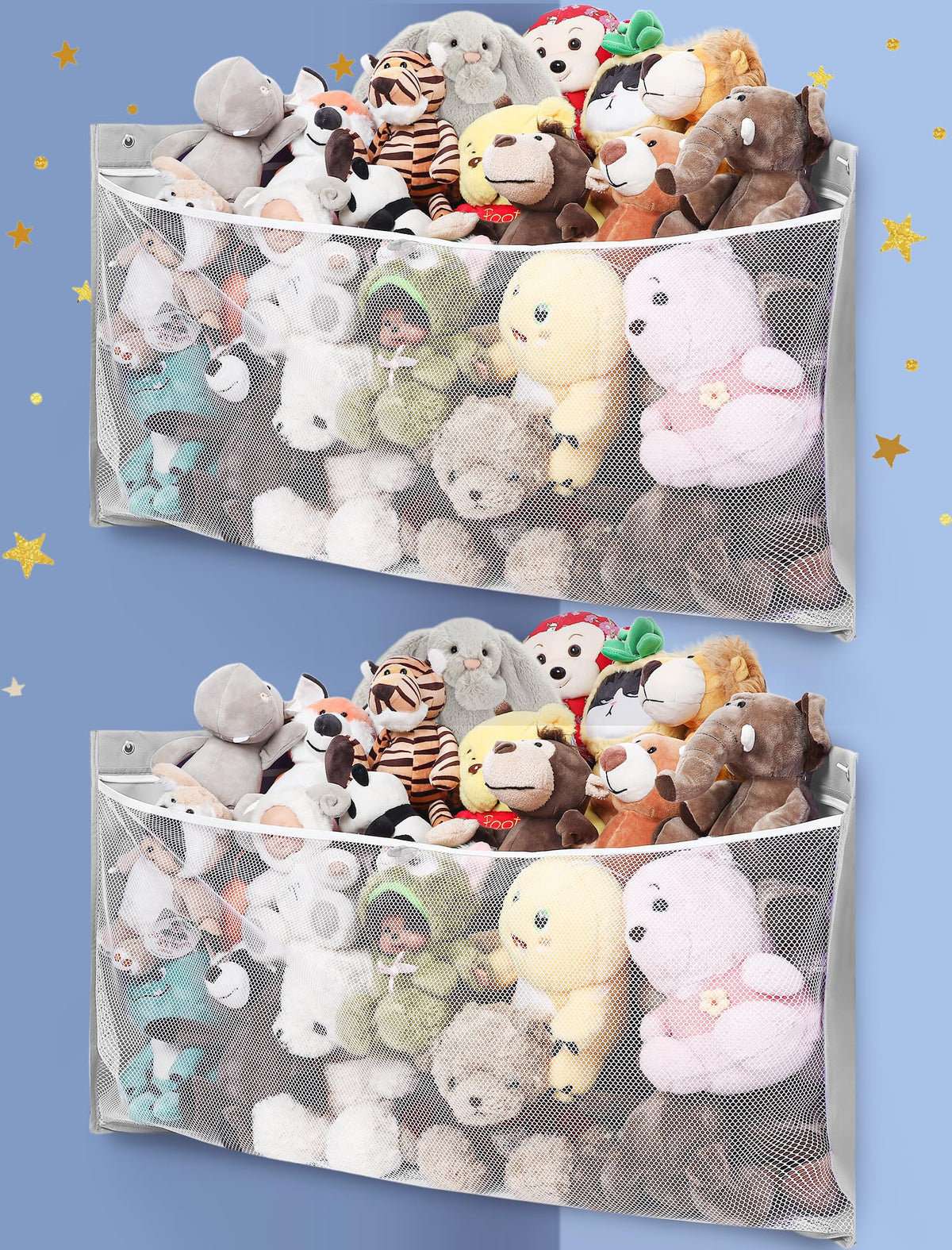 ANROYE corner stuffed animal storage on wall keeps plushies accessible