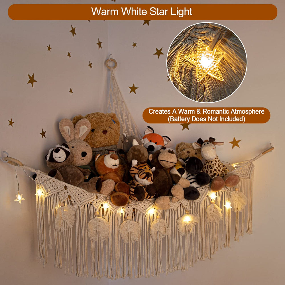 ANROYE nursery wall hanging organizer shows space-saving design for plushies