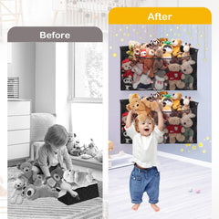 ANROYE removable zipper lid protects stuffed animals from dust.