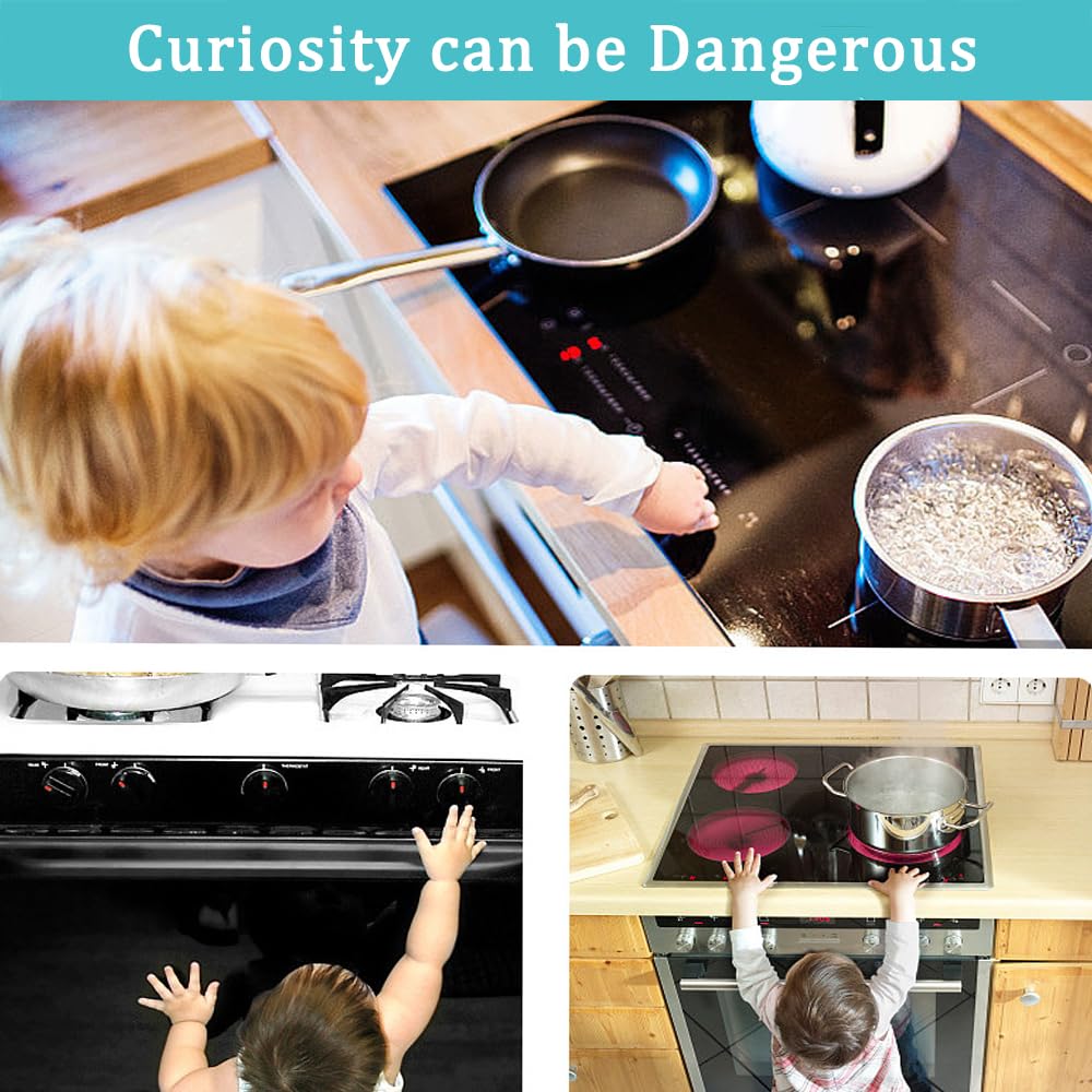 Anserdrm stove knob safety covers offer tool-free installation for quick safety.