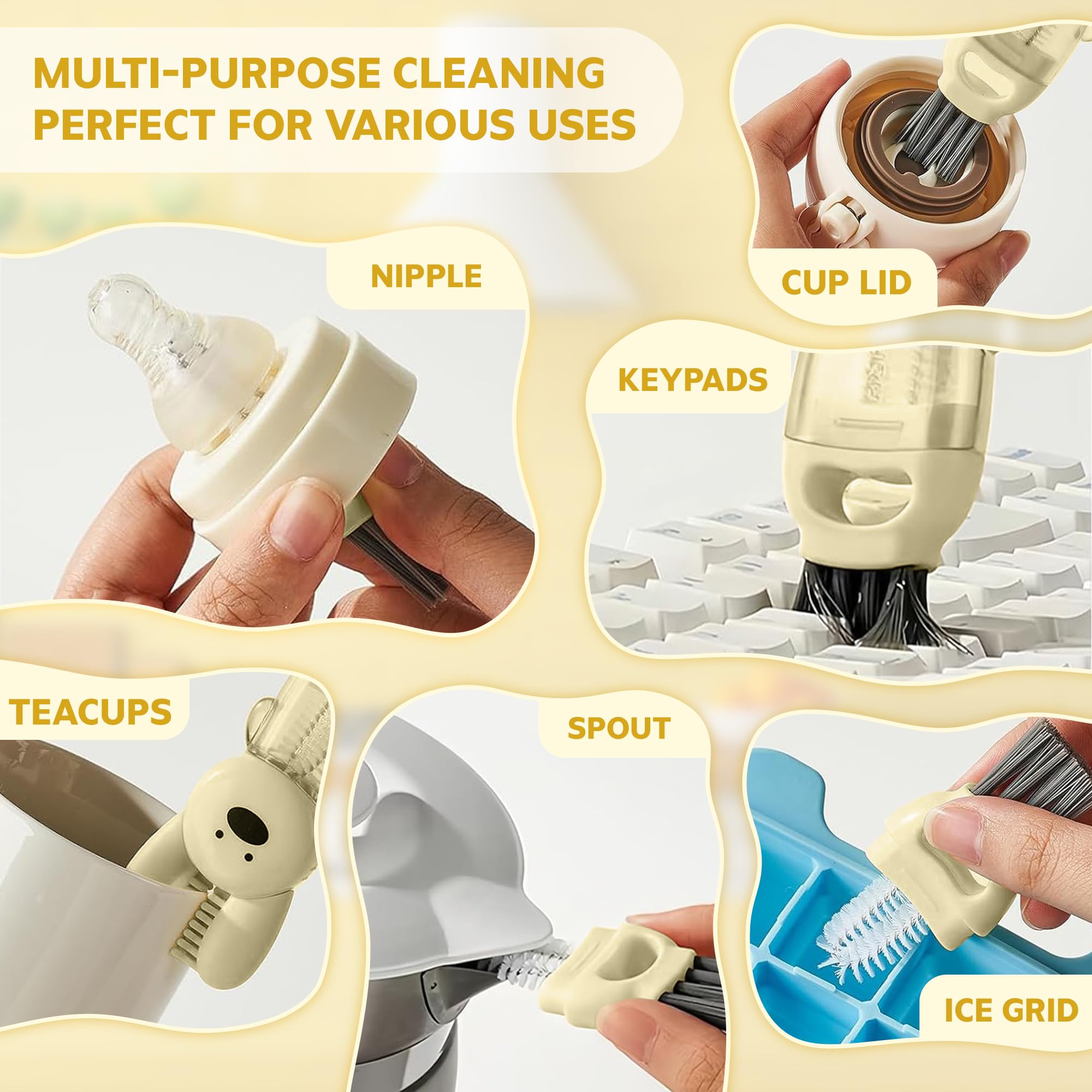ANSOTHIN rubber-seal brush highlights cleaning seals without scratching for durable tumbler performance.