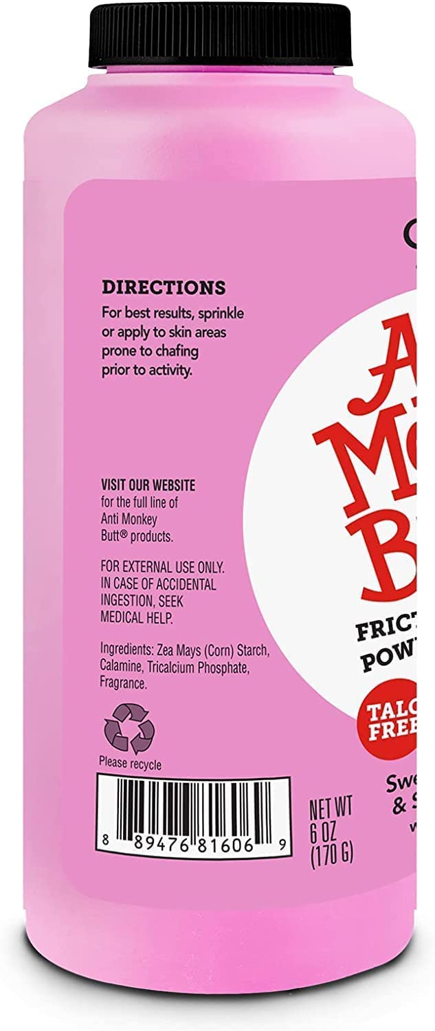 Anti Monkey Butt Lady Powder dispensing tub close-up highlights easy, smooth application