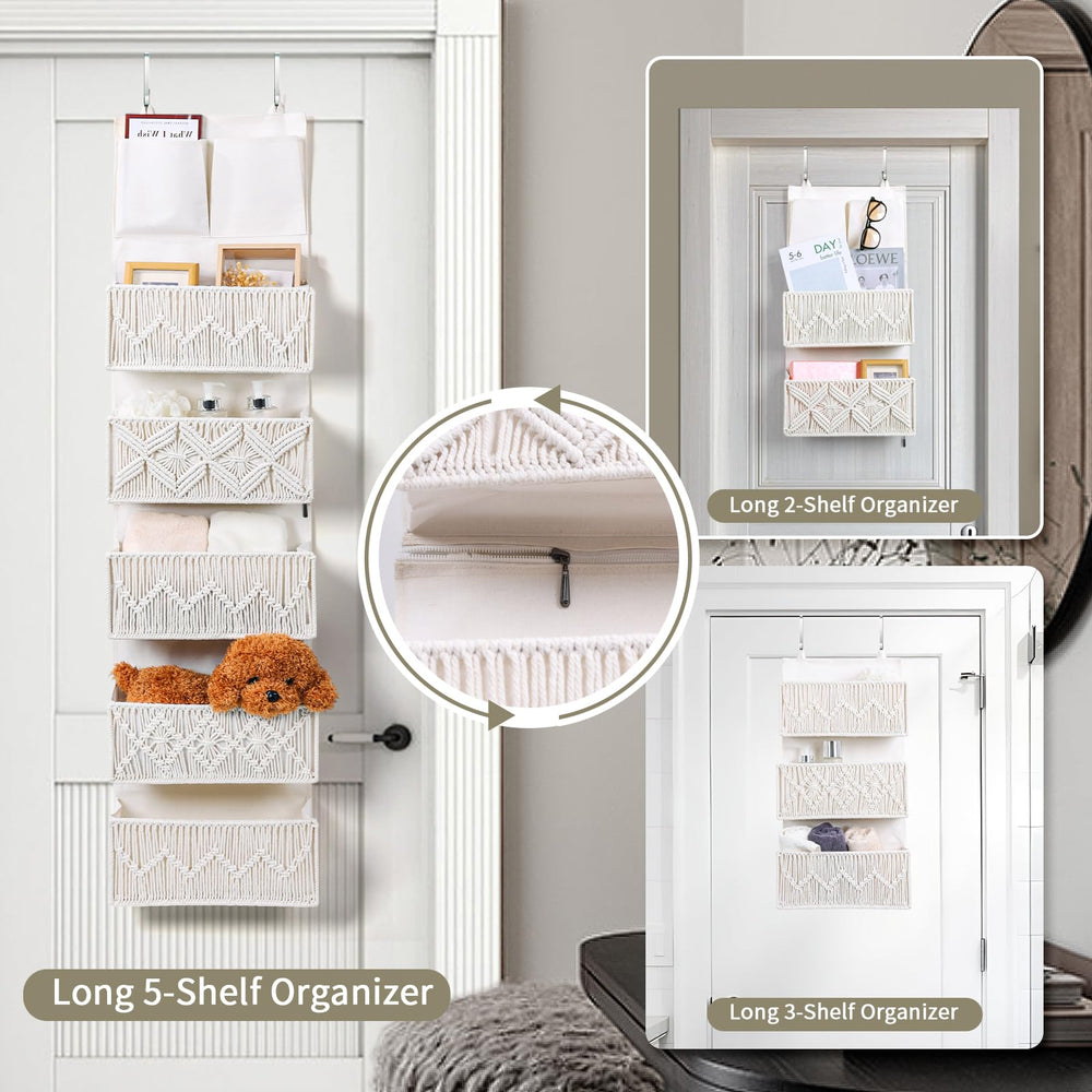 ANTIS'S HOME boho nursery storage pockets organized for baby's items and easy access.