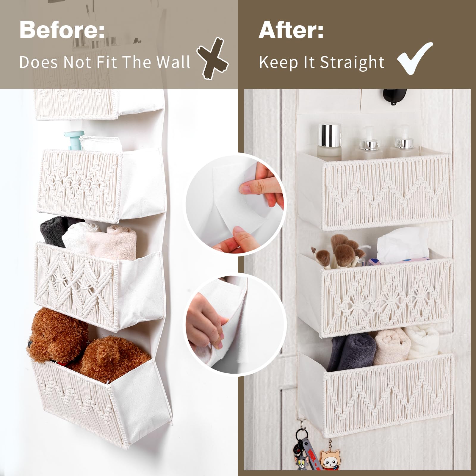 ANTIS'S HOME three-tier door storage helps classify items for quick access