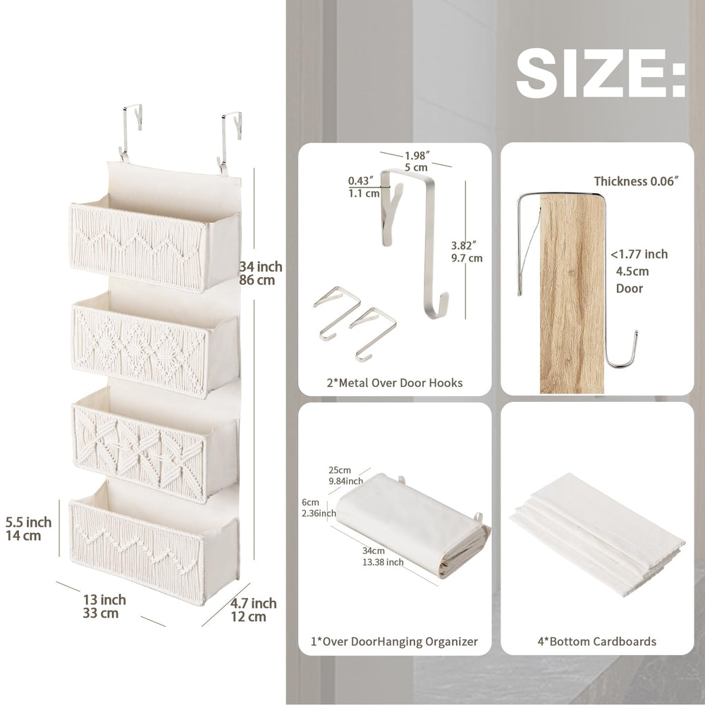 ANTIS'S HOME door organizer installed on door, fits up to 1.6 inch thickness.