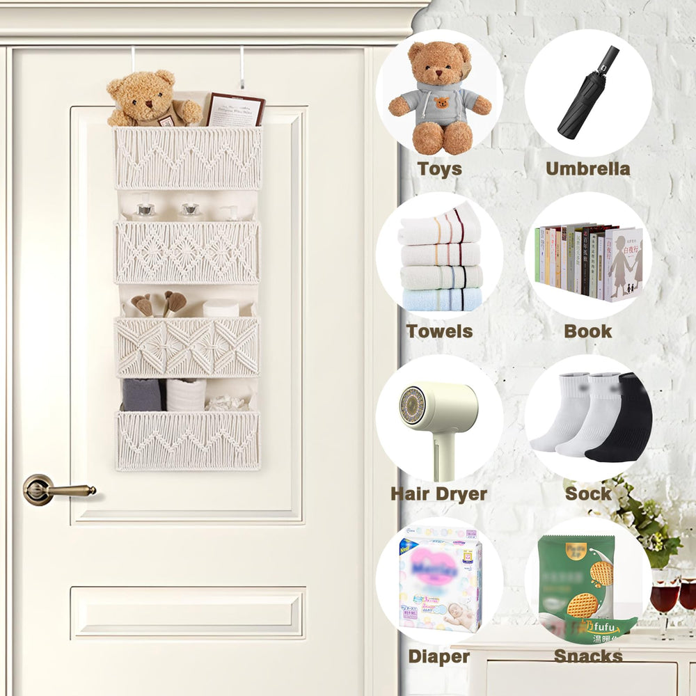 ANTIS'S HOME versatile nursery storage behind door for cosmetics, diapers, toys.