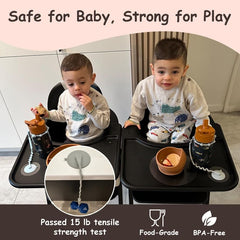 ANTOMILIO silicone baby toy straps on high chair prevent dropped teething toys