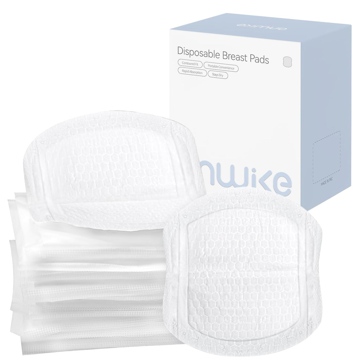 ANWIKE 40-count nursing pads pack front view for everyday protection and comfort