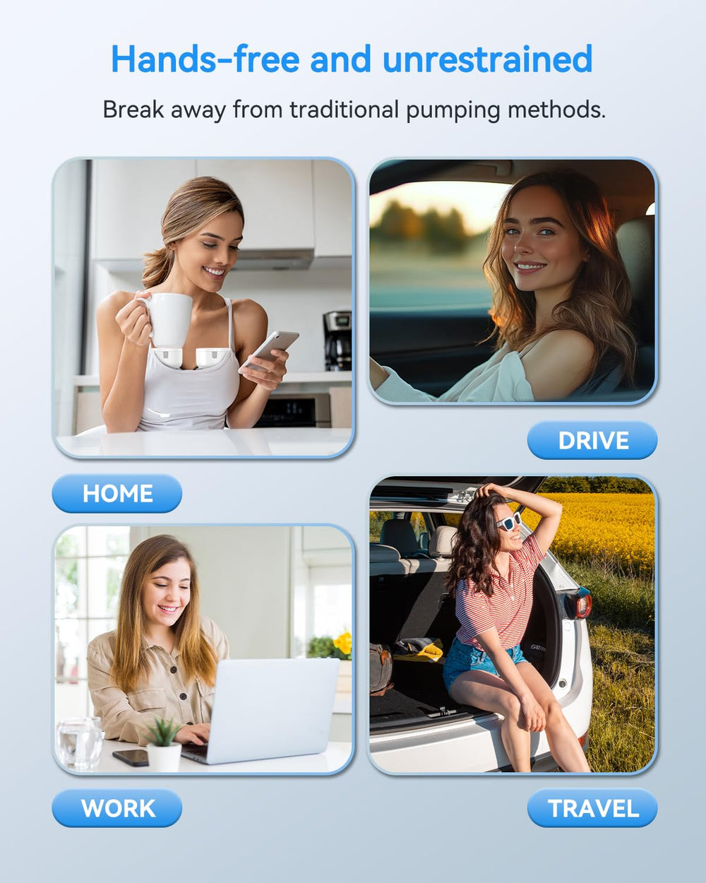 ANWIKE MY-376 shows 3 pumping modes and 9 levels for a personalized pumping experience.