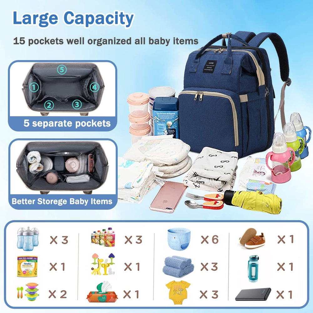 ANWTOTU diaper bag backpack back and shoulder straps for comfort during long trips