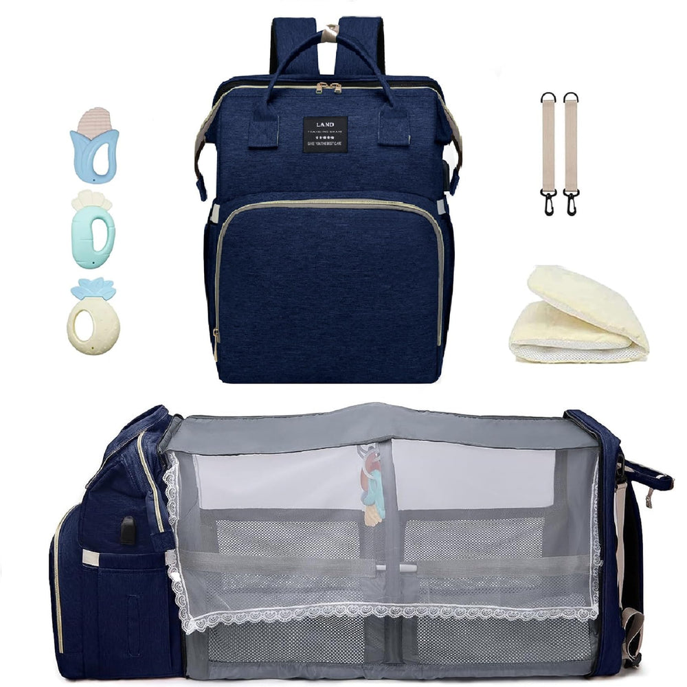 ANWTOTU diaper bag backpack front view showcasing organized pockets for travel