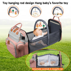 ANWTOTU diaper bag backpack interior organized with multiple pockets for essentials.