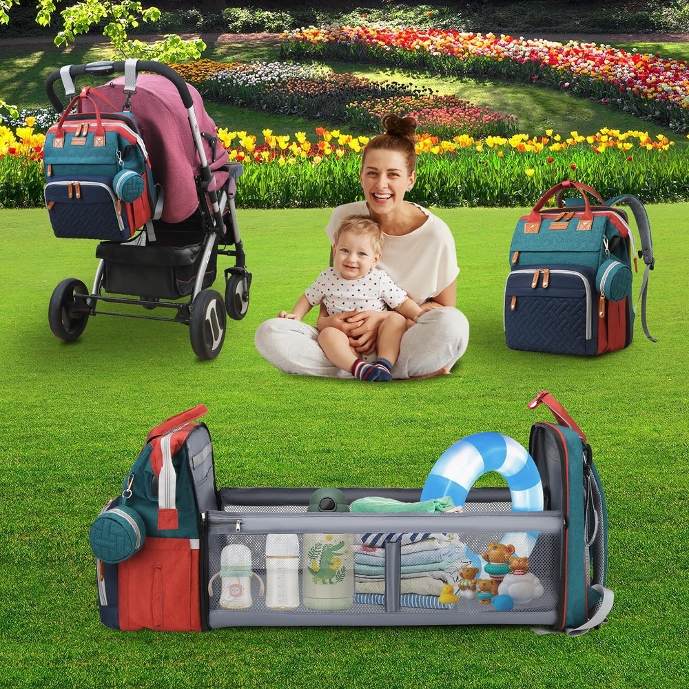 ANWTOTU diaper bag backpack pacifier case keeps essentials organized