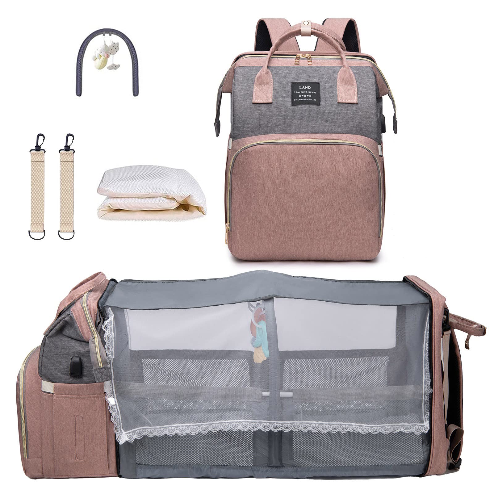 ANWTOTU diaper bag changing-station view keeps quick diaper changes organized