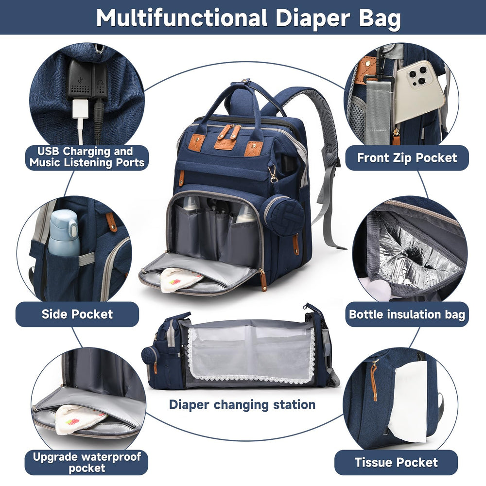 ANWTOTU diaper bag changing station ready for on-the-go changes