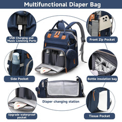 ANWTOTU diaper bag changing station ready for on-the-go changes