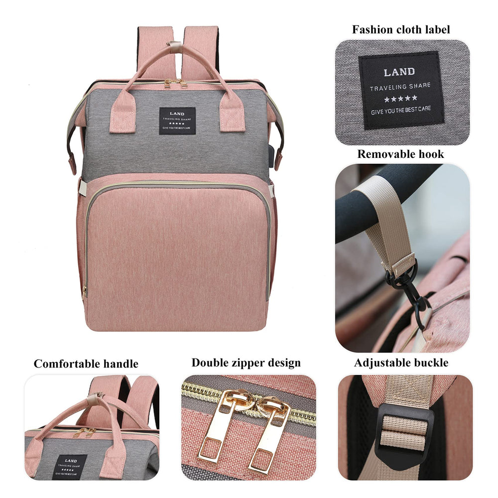 ANWTOTU diaper bag dimensions 16x12x8 inches indicate spacious capacity