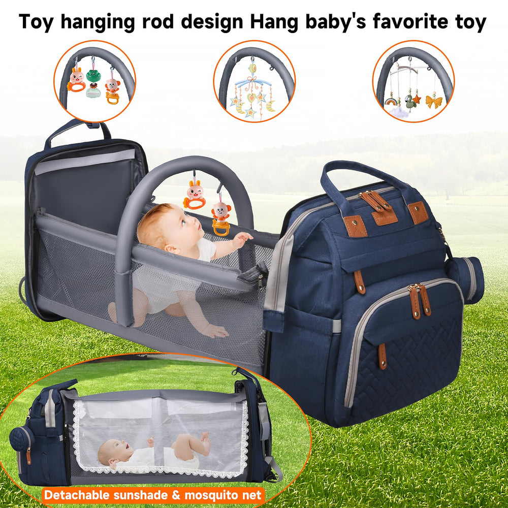 ANWTOTOU diaper bag inside storage with multiple pockets for essentials