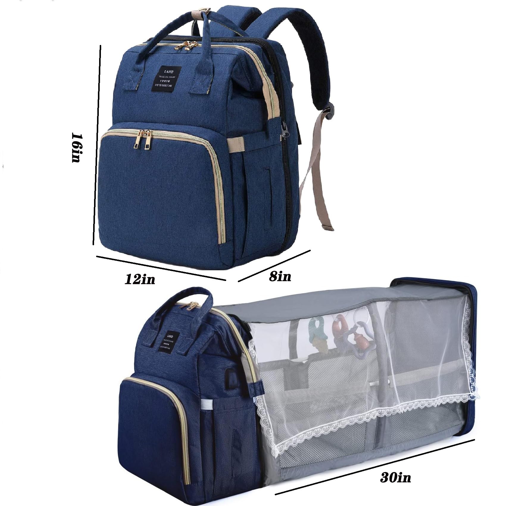 ANWTOTU diaper bag insulated bottle pockets keep bottles warm