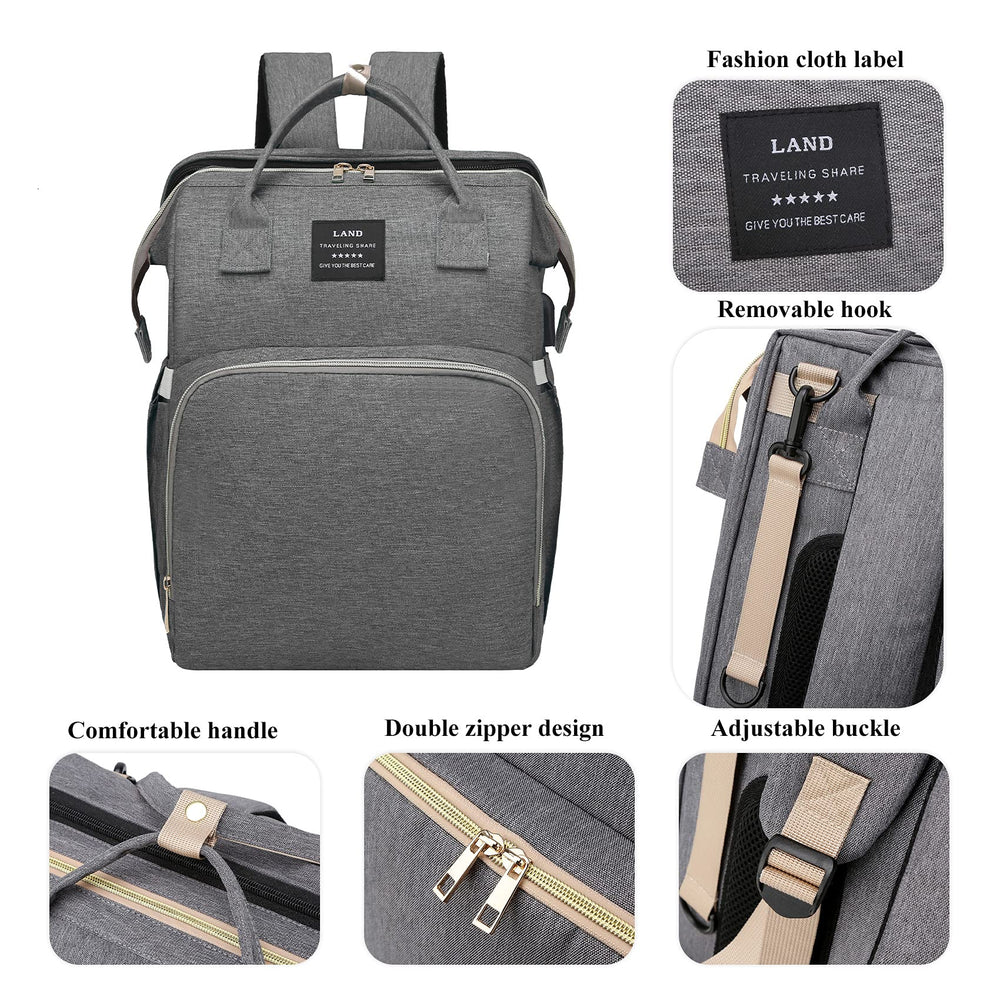 ANWTOTU diaper bag insulated pockets keep bottles warm or cool.
