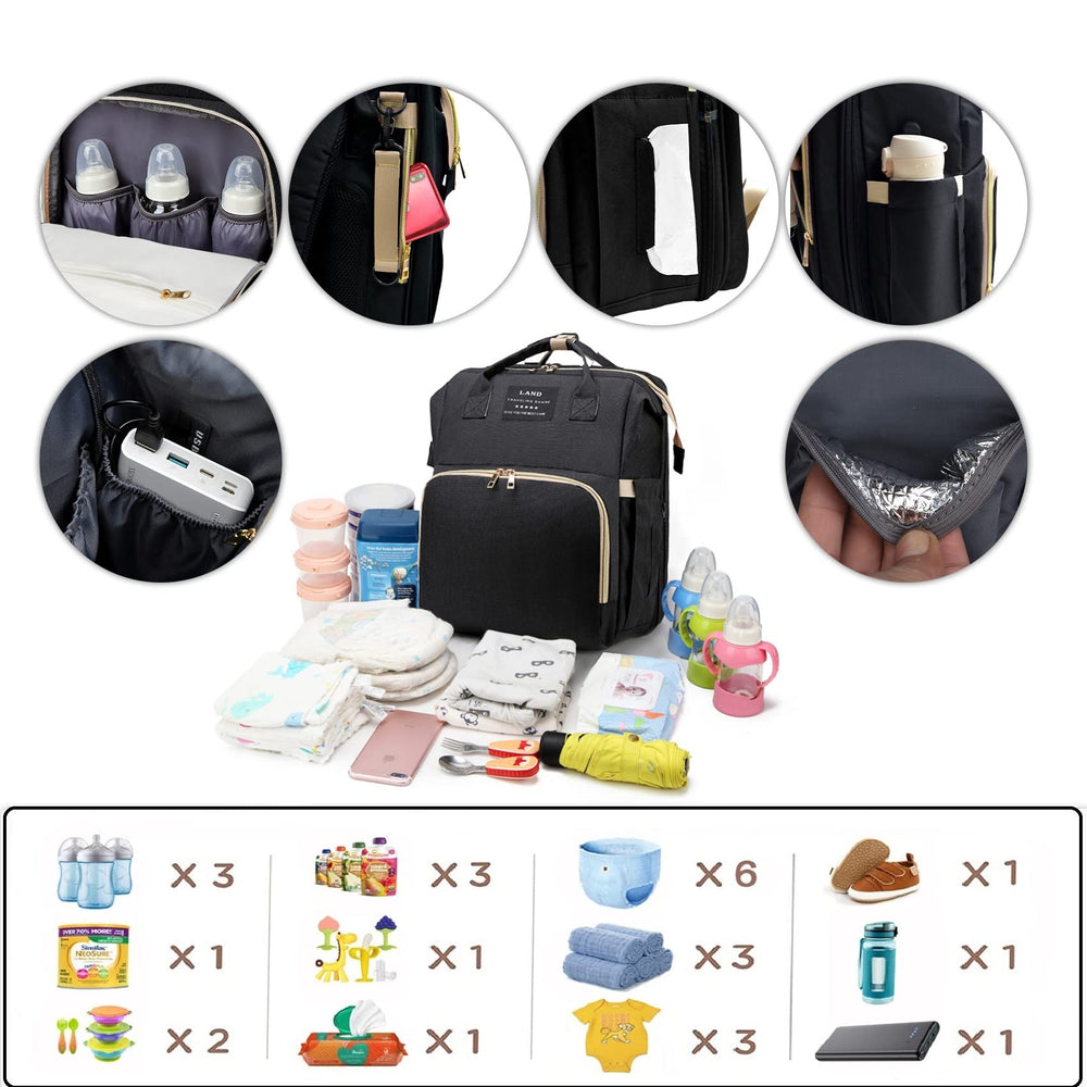 ANWTOTU diaper bag adjustable strap comforts during long trips.