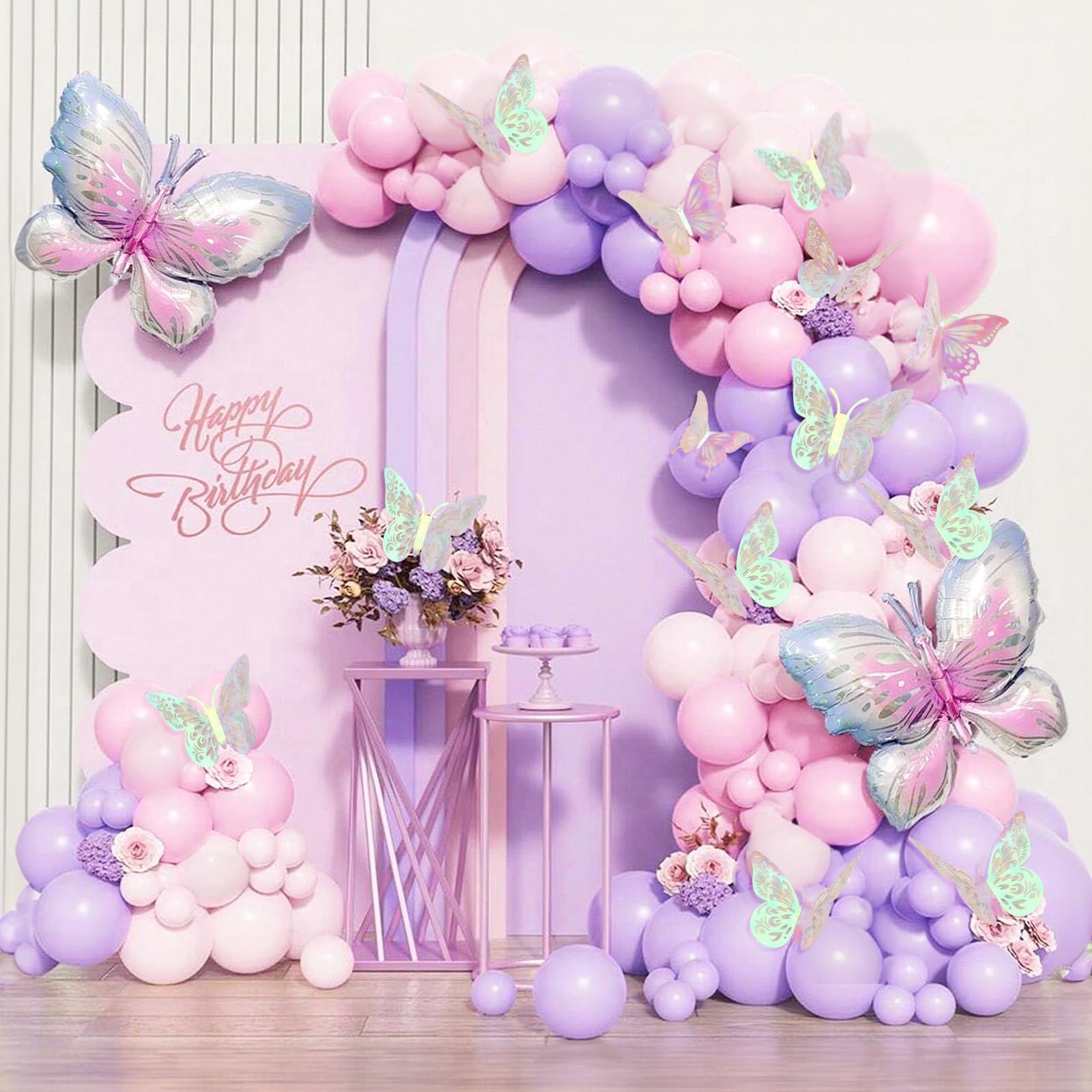 Anwyll Laser Pink 10cm butterfly style1 enhances birthday decor with color.