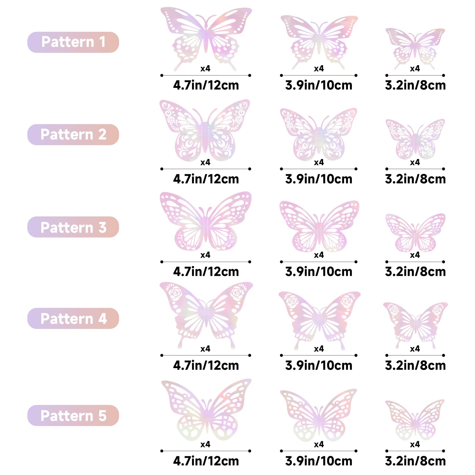 Anwyll Laser Pink 12cm butterfly style2 accents a nursery with whimsical flair.