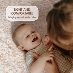 ANYEDDE muslin minky blanket front view highlights soft front fabric with gentle dot texture.