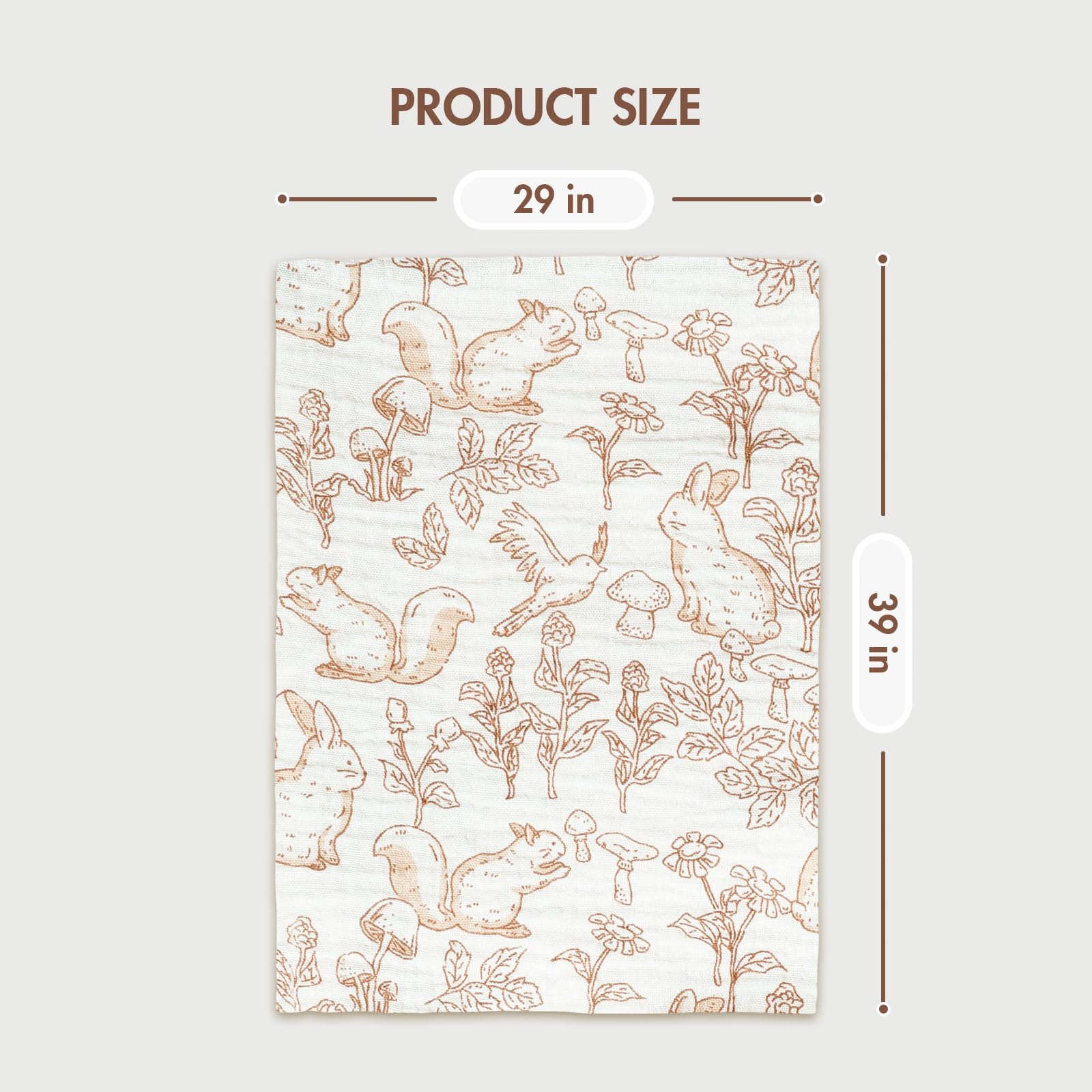 ANYEDDE muslin minky blanket machine-wash label ensures easy care without losing softness.