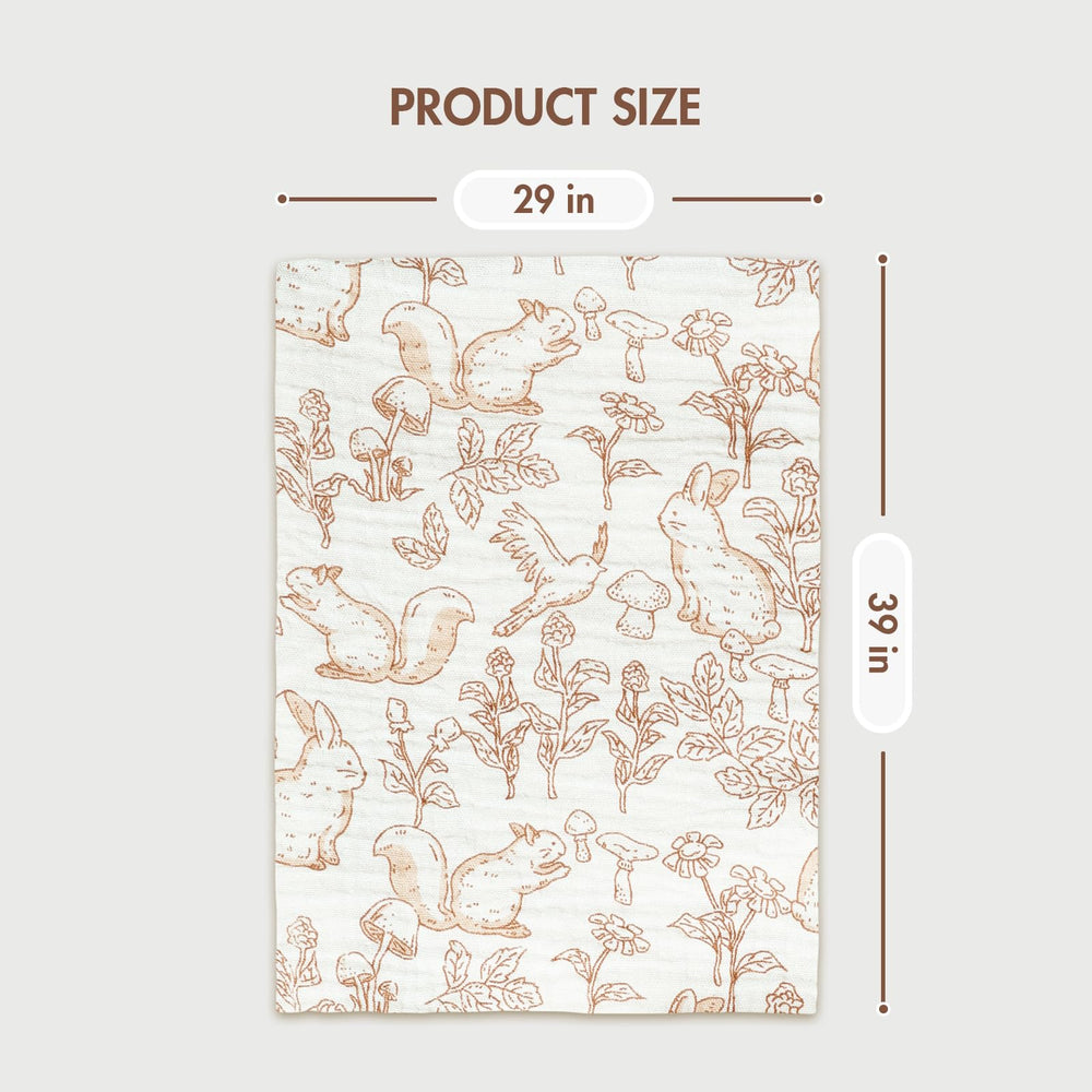 ANYEDDE muslin minky blanket machine-wash label ensures easy care without losing softness.