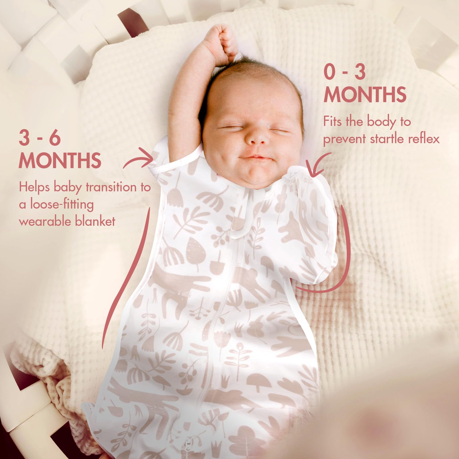 ANYEDDE newborn swaddle uses soft cotton for breathable comfort.