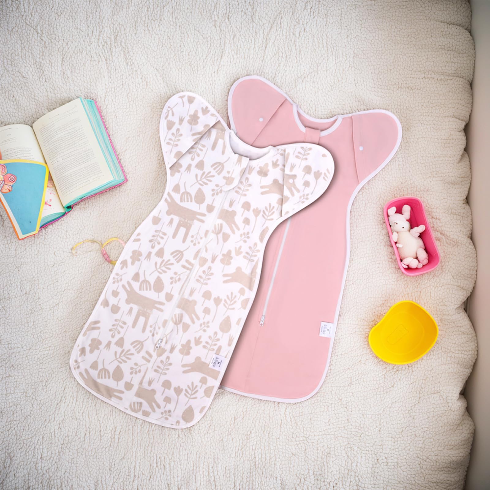 ANYEDDE pink-bunny design adds cute touch while soothing baby through night.
