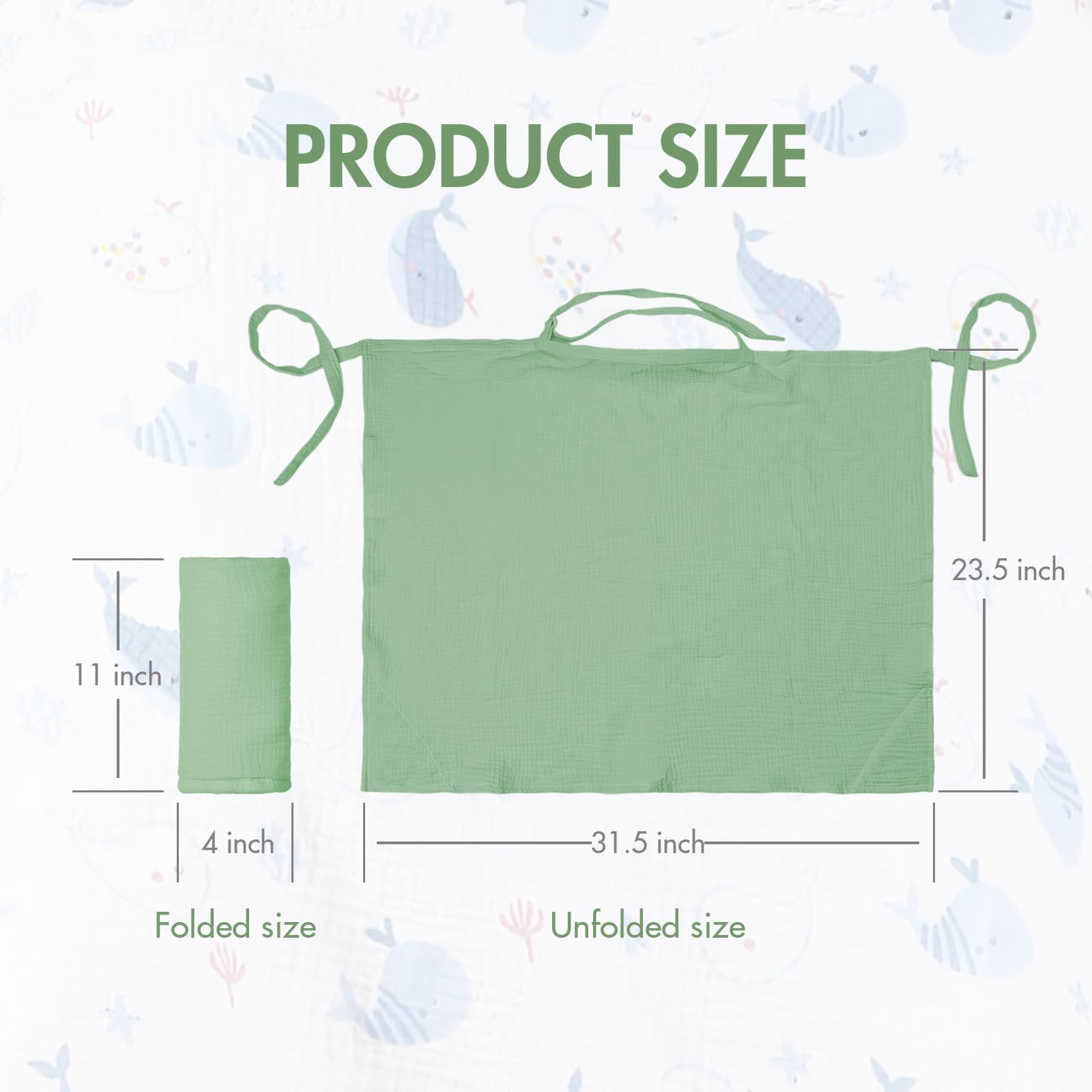 ANYEDDE nursing cover breathable muslin for everyday use.