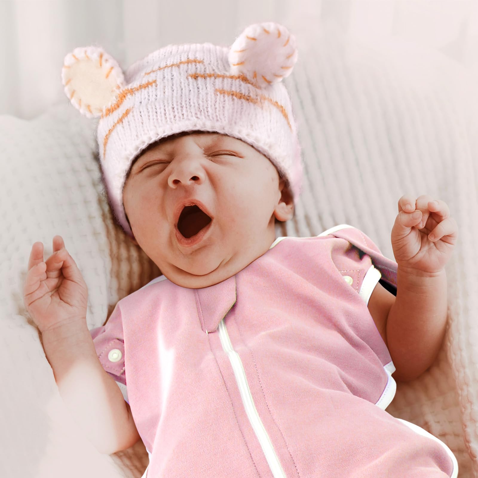 ANYEDDE soft cotton sleep sack supports gentle leg movement with natural curvature.