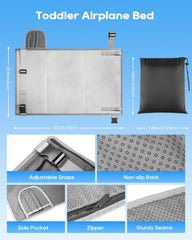 ANYSWEET toddler airplane bed easy installation secures with belt and armrest