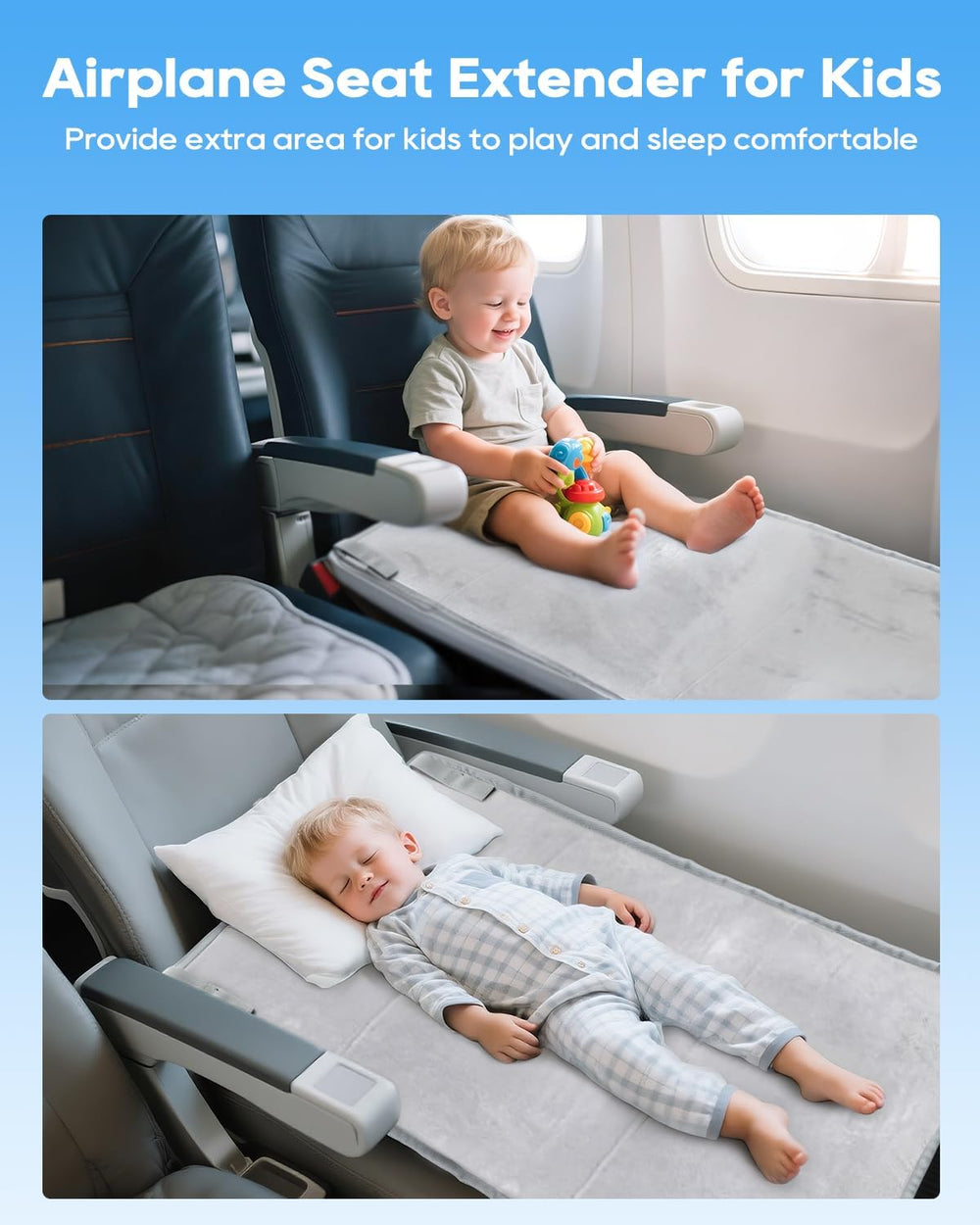 ANYSWEET toddler airplane bed soft velvet fabric provides skin friendly comfort