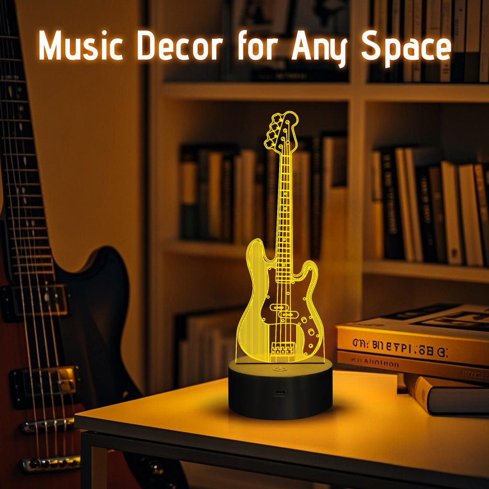 Anywin guitar night light with 16 colors adds customizable ambiance for study or gaming.
